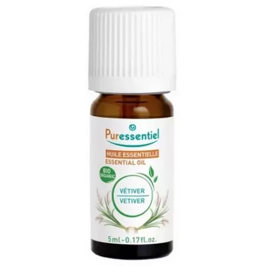 Puressentiel Huiles Essentielles Vétiver (Chrysopogon zizanioides) Bio 5 ml