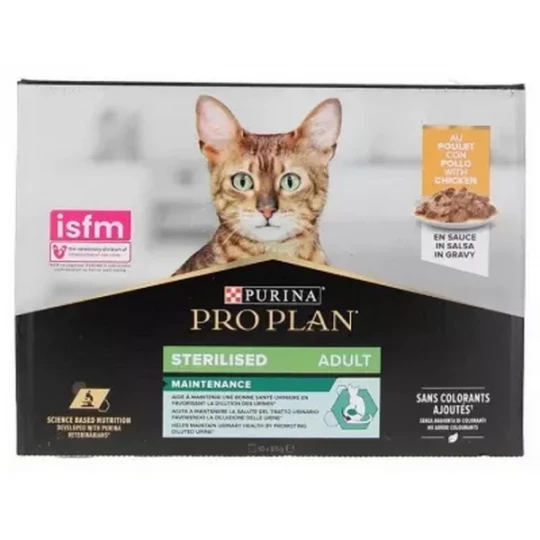 Purina Proplan Chat Adulte Stérilisé Poulet Sachets 85 g x 10