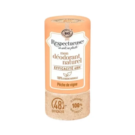 Respectueuse Mon Déodorant Naturel Peche de Vigne Bio 50 g