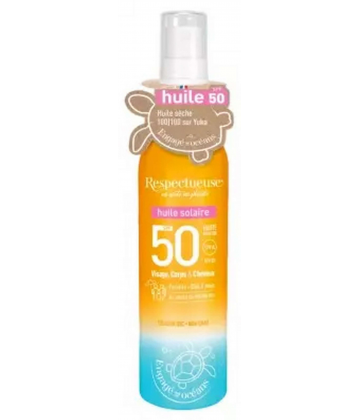 Respectueuse Huile Solaire SPF50 100 ml