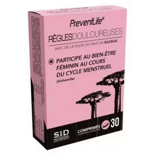 S.I.D Nutrition PreventLife Regles Douloureuses Comprimés x 30