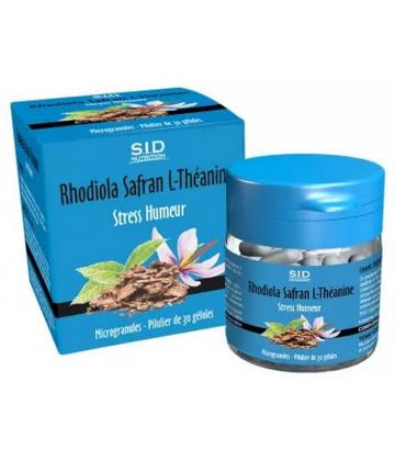 S.I.D Nutrition Rhodiola Safran L-Théanine Stress Humeur Gélules x 30