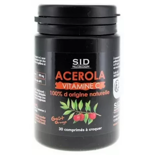 S.I.D Nutrition Acerola Vitamine C Comprimés x 30