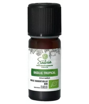 Salvia Nutrition Huile Essentielle Basilic Tropical Bio 10 ml