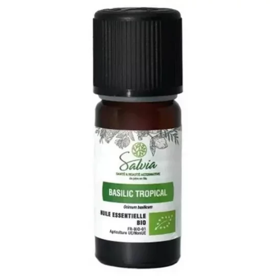 Salvia Nutrition Huile Essentielle Basilic Tropical Bio 10 ml