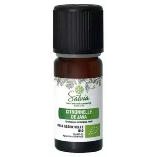 Salvia Nutrition Huile Essentielle Citronnelle de Java Bio 10 ml