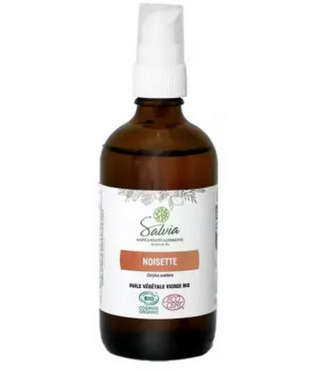 Salvia Nutrition Huile Végétale Vierge Noisette Bio 100 ml