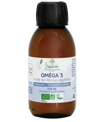 Salvia Nutrition Huile de Périlla Végétale Oméga 3 Bio 125 ml