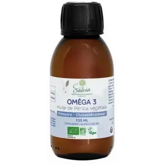 Salvia Nutrition Huile de Périlla Végétale Oméga 3 Bio 125 ml