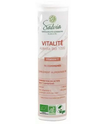 Salvia Nutrition Vitalité Acérola 1000 Bio Comprimés x 15