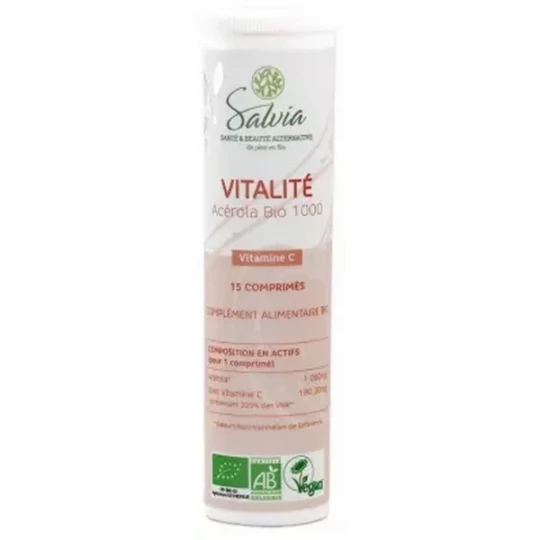 Salvia Nutrition Vitalité Acérola 1000 Bio Comprimés x 15