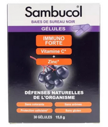 Sambucol Immuno Forte Défenses Naturelles de l-Organisme Gélules x 30