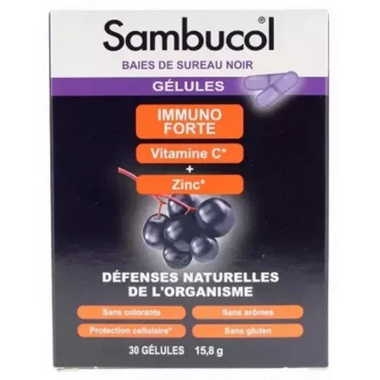 Sambucol Immuno Forte Défenses Naturelles de l-Organisme Gélules x 30