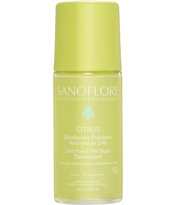 Sanoflore Déodorant Fraîcheur 24h Citrus Roll-On Bio 50 ml