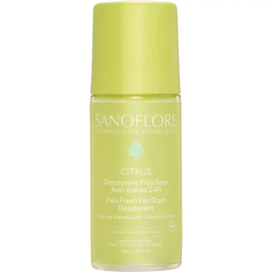 Sanoflore Déodorant Fraîcheur 24h Citrus Roll-On Bio 50 ml