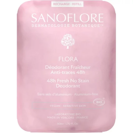 Sanoflore Déodorant Fraîcheur 48h Flora Recharge Bio 50 ml