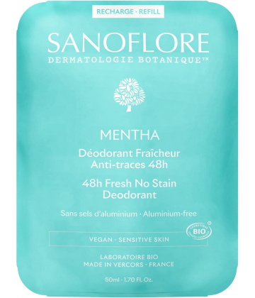 Sanoflore Déodorant Fraîcheur 48h Mentha Recharge Bio 50 ml