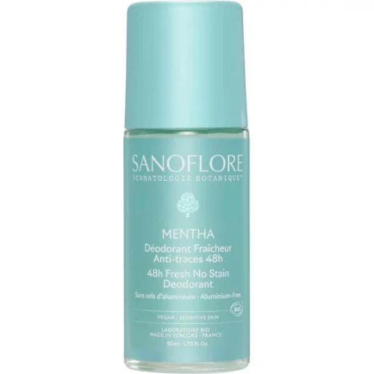 Sanoflore Déodorant Fraîcheur 48h Mentha Roll-On Bio 50 ml