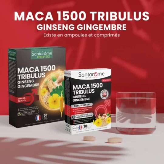 Santarome Maca 1500 Tribulus Ginseng Gingembre Comprimés x 30 - image 6