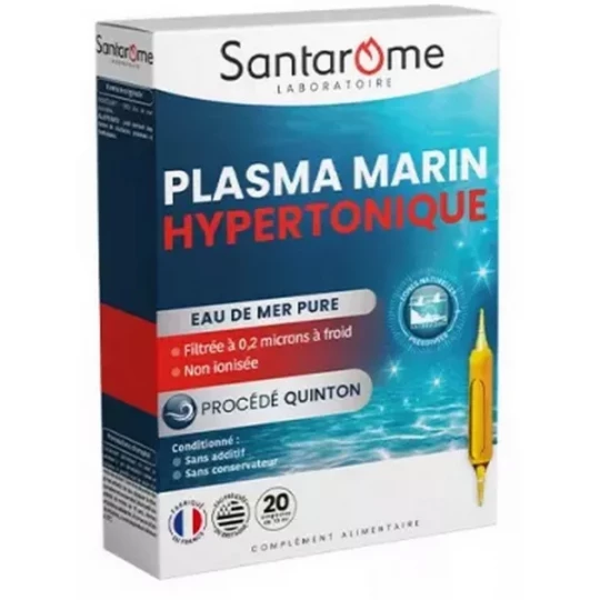 Santarome Plasma Marin Hypertonique Ampoules x 20