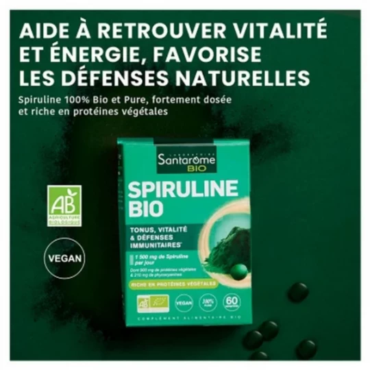 Santarome Spiruline Bio Comprimés x 60 - image 5