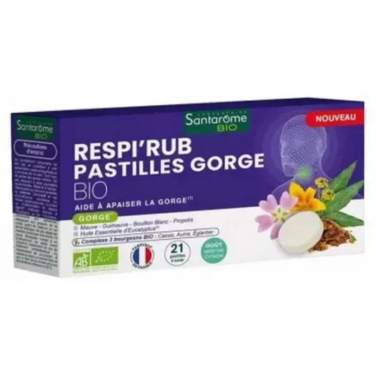 Santarome Respi-Rub Pastilles Gorge Bio Pastilles x 21