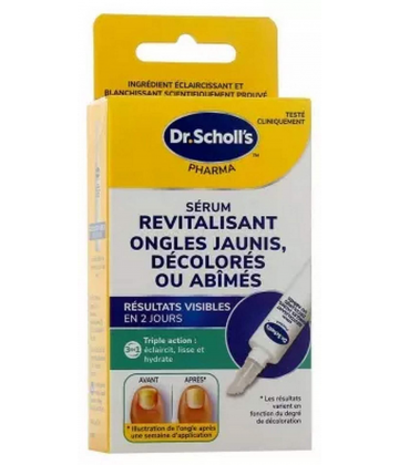 Scholl Sérum Revitalisant Ongles Jaunis Décolorés ou Abimés 10 ml