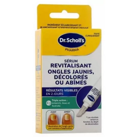 Scholl Sérum Revitalisant Ongles Jaunis Décolorés ou Abimés 10 ml