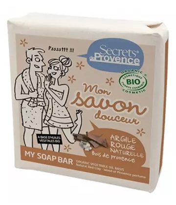 Secrets de Provence Savon Douceur Argile Rouge Bio Bois de Provence 100 ml