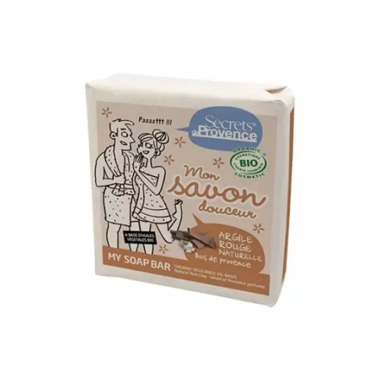 Secrets de Provence Savon Douceur Argile Rouge Bio Bois de Provence 100 ml