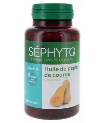 Séphyto Huile de Pépins de Courge Capsules x 200