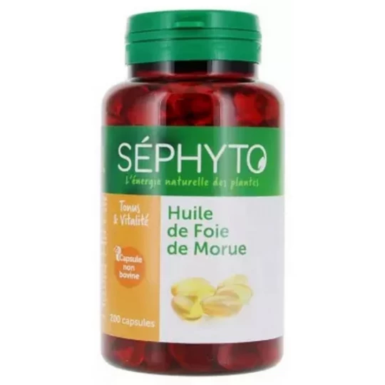 Séphyto Huile de Foie de Morue Capsules x 200