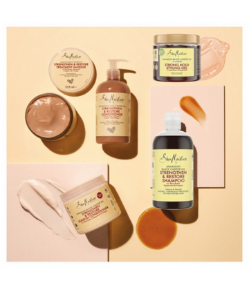 SheaMoisture Huile de Ricin Noir de Jamaique Shampoing Fortifiant et Revitalisant 384 ml