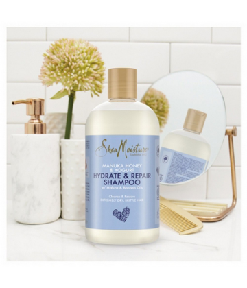 SheaMoisture Miel de Manuka & Yaourt Shampoing Hydratant et Réparateur 384 ml