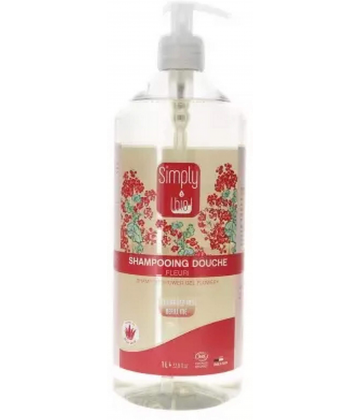 Simply Bio Shampoing Douche Fleuri Bio 1 L