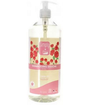 Simply Bio Shampoing Douche Rose Bio 1 L