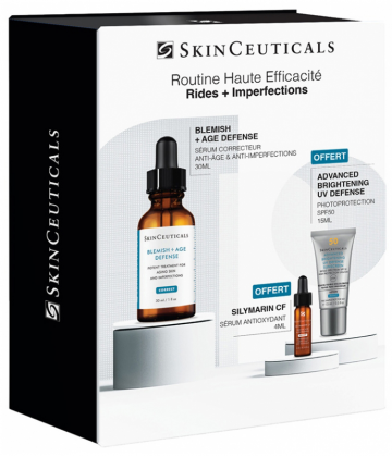SkinCeuticals Correct Blemish + Age Defense 30 ml + Sa Routine Rides et Imperfections offerte