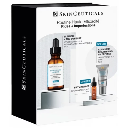 SkinCeuticals Correct Blemish + Age Defense 30 ml + Sa Routine Rides et Imperfections offerte