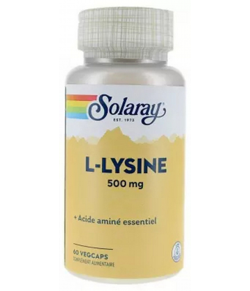 Solaray l'Lysine 500 mg Végécaps x 60