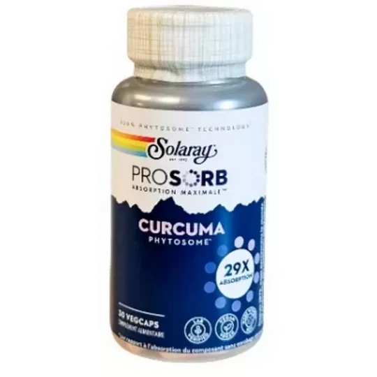 Solaray Prosorb Curcuma Capsules Végétales x 30