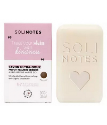 Solinotes Fleur de Cerisier Savon Solide Ultra-Doux 100 g