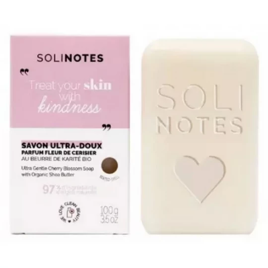 Solinotes Fleur de Cerisier Savon Solide Ultra-Doux 100 g