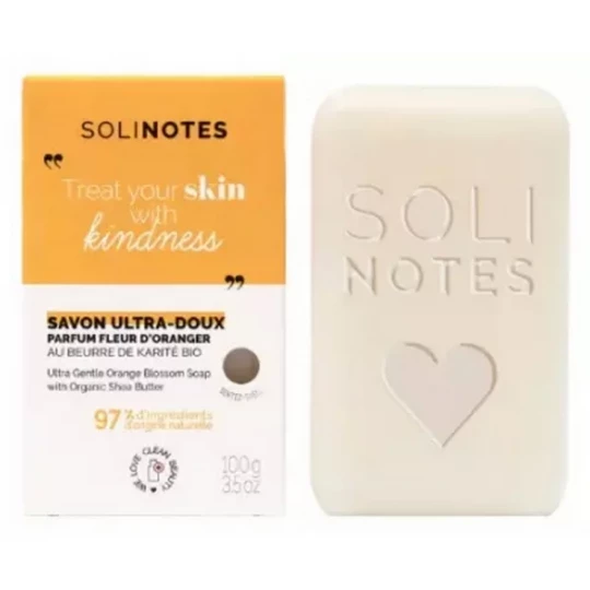 Solinotes Fleur d'Oranger Savon Solide Ultra-Doux 100 g