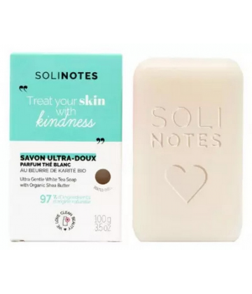 Solinotes Thé Blanc Savon Solide Ultra-Doux 100 g