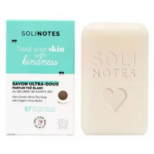 Solinotes Thé Blanc Savon Solide Ultra-Doux 100 g