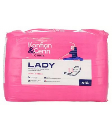 Stentil Konfian & Cerin Lady Maxi Protections Féminines x 16