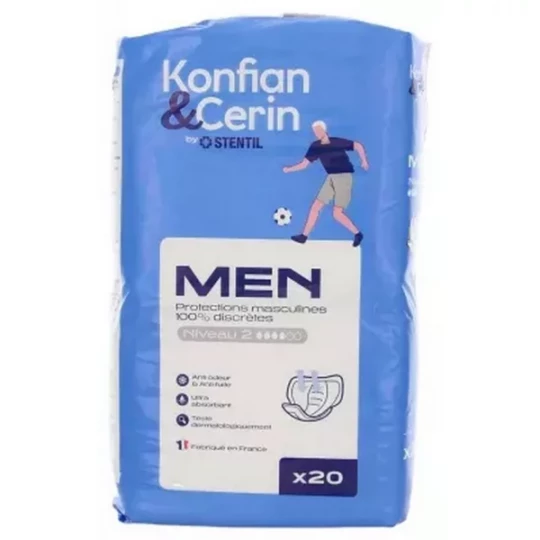 Stentil Konfian & Cerin Men Niveau 2 Protections Masculines x 20