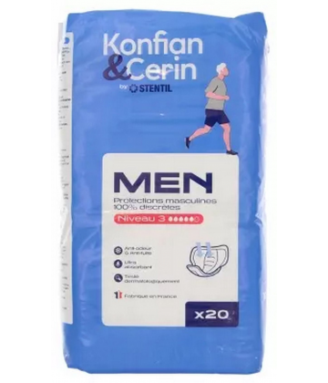 Stentil Konfian & Cerin Men Niveau 3 Protections Masculines x 20