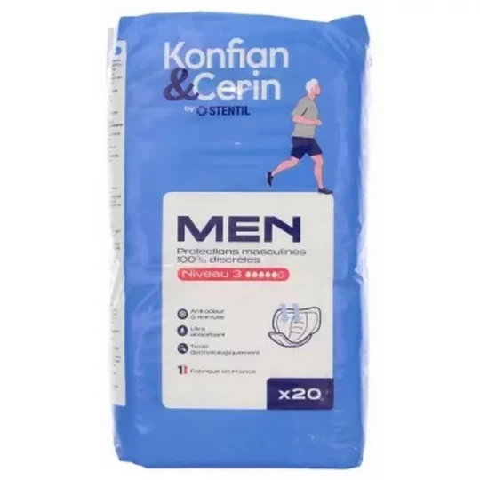 Stentil Konfian & Cerin Men Niveau 3 Protections Masculines x 20