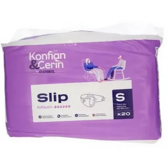 Stentil Konfian & Cerin Slip Maxi+ Changes Complets pour Adultes Taille S x 20